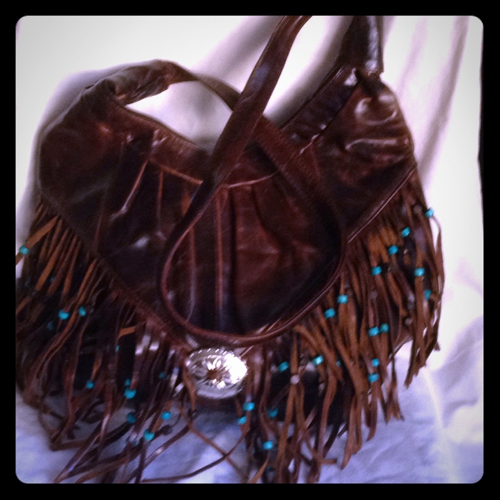 Western Boxo Fringe Leather Shoulder Bag